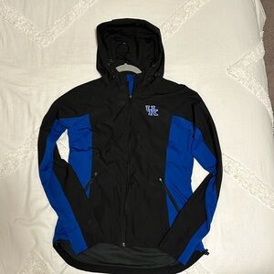 University Of Kentucky UK Lightweight Black Hooded Windbreaker Full Zip Jacket
